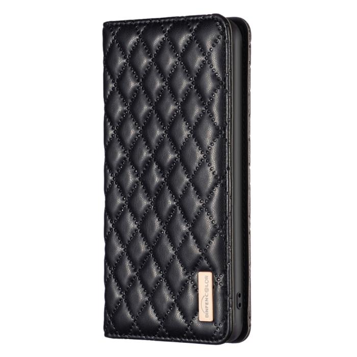 Bild 5, BINFEN BINFEN Galaxy S24 Fodral Diamond Flip Läder Svart - Teknikhallen.se