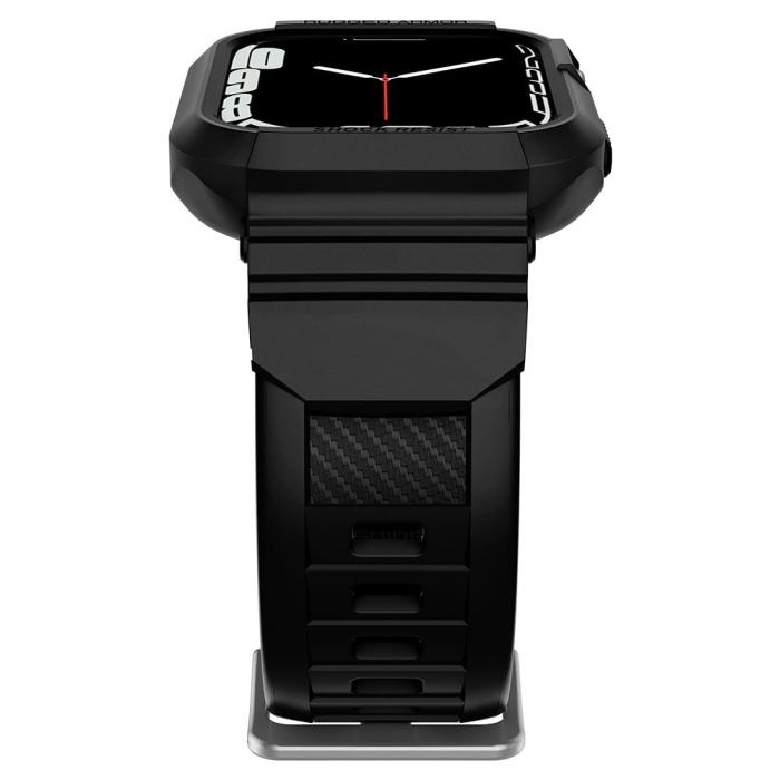 Bild 4, Spigen Spigen Apple Watch 44/45 mm Skal/Armband Rugged Armor 'Pro' Svart - Teknikhallen.se