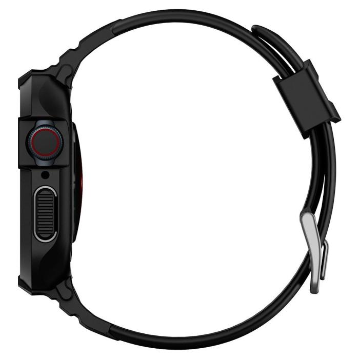 Bild 5, Spigen Spigen Apple Watch 44/45 mm Skal/Armband Rugged Armor 'Pro' Svart - Teknikhallen.se