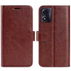  Motorola Moto E13 Fodral Crazy Horse L&auml;der Brun - Teknikhallen.se