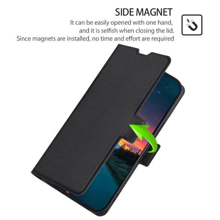 Bild 5,  Motorola Edge 30 Neo 5G Fodral Slim Magnetisk Stängning Svart - Teknikhallen.se