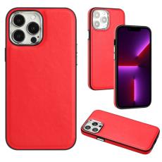  iPhone 15 Pro Skal L&auml;derbelagt R&ouml;d - Teknikhallen.se
