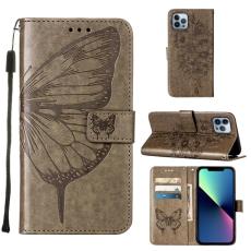  iPhone 15 Pro Fodral Med Fj&auml;ril Tryck Gr&aring; - Teknikhallen.se