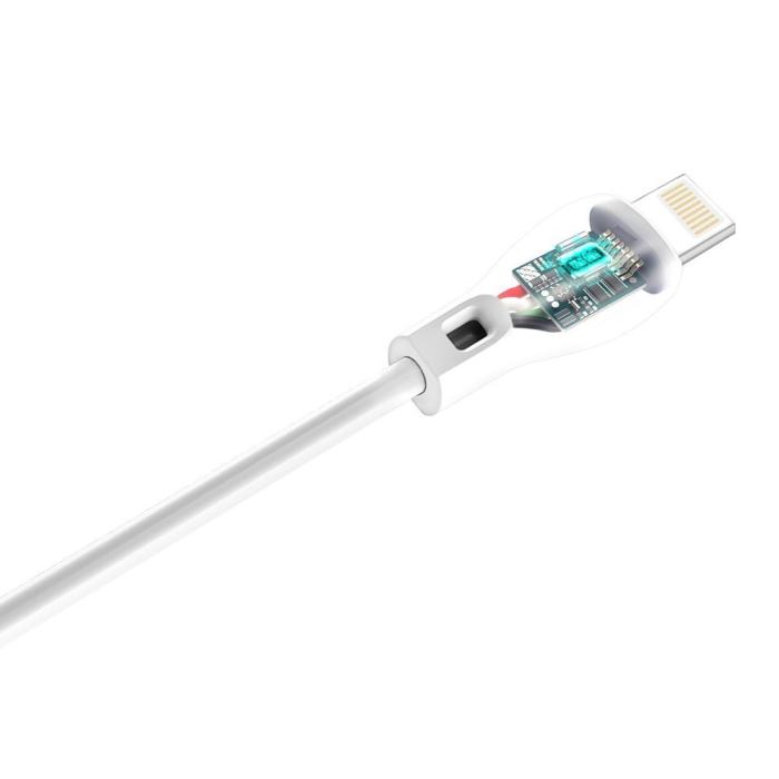 Bild 2, DUDAO Dudao 1m Lightning Kabel 2.4A - Vit - Teknikhallen.se