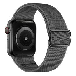  Nylon Armband Justerbart Apple Watch 42/44/45/49 mm Mörk Grå - Teknikhallen.se