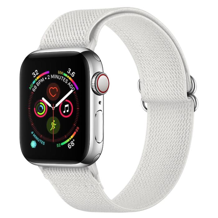 Bild 4,  Nylon Armband Justerbart Apple Watch 42/44/45/46/49 mm Vit - Teknikhallen.se