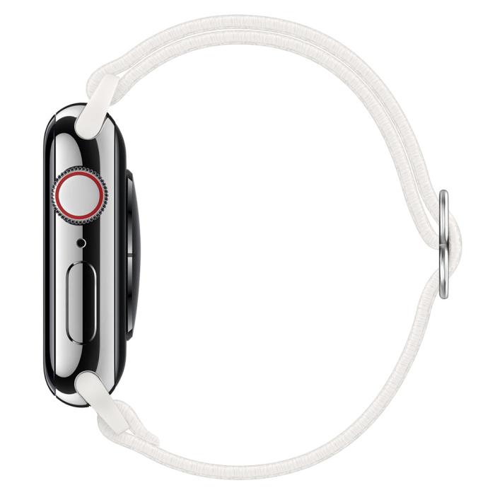 Bild 5,  Nylon Armband Justerbart Apple Watch 42/44/45/46/49 mm Vit - Teknikhallen.se