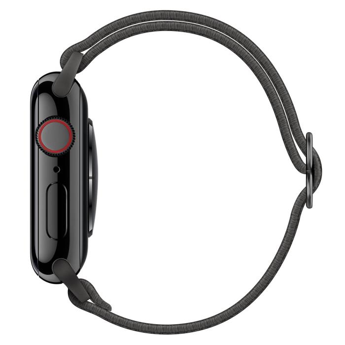Bild 5,  Nylon Armband Justerbart Apple Watch 42/44/45/46/49 mm Mörk Grå - Teknikhallen.se