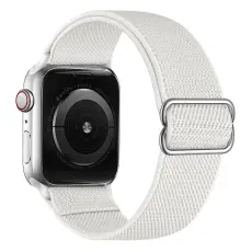  Nylon Armband Justerbart Apple Watch 42/44/45/46/49 mm Vit - Teknikhallen.se