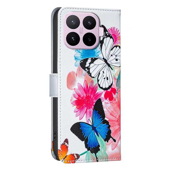 Bild 2,  Xiaomi 17T Pro Fodral Läder Fjärilar/Blommor - Teknikhallen.se