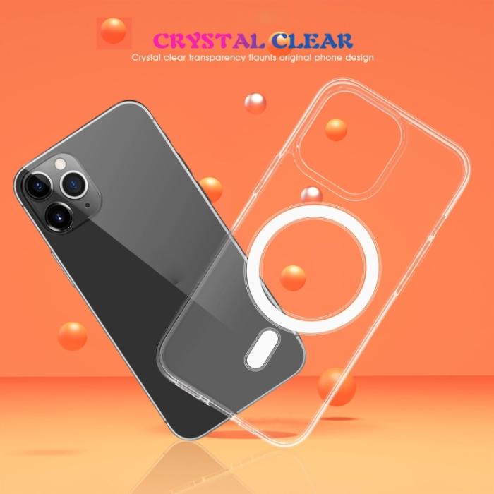 Bild 2,  iPhone 14 Plus Skal MagSafe Akryl/TPU Transparent - Teknikhallen.se