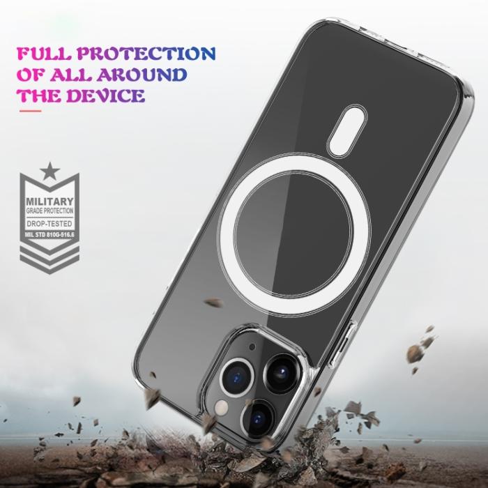 Bild 3,  iPhone 14 Plus Skal MagSafe Akryl/TPU Transparent - Teknikhallen.se