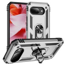  Google Pixel 9a Skal Shockproof Hybrid Ring Silver - Teknikhallen.se