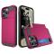  iPhone 15 Skal Hybrid Armor Med Kortfack Hot Pink - Teknikhallen.se