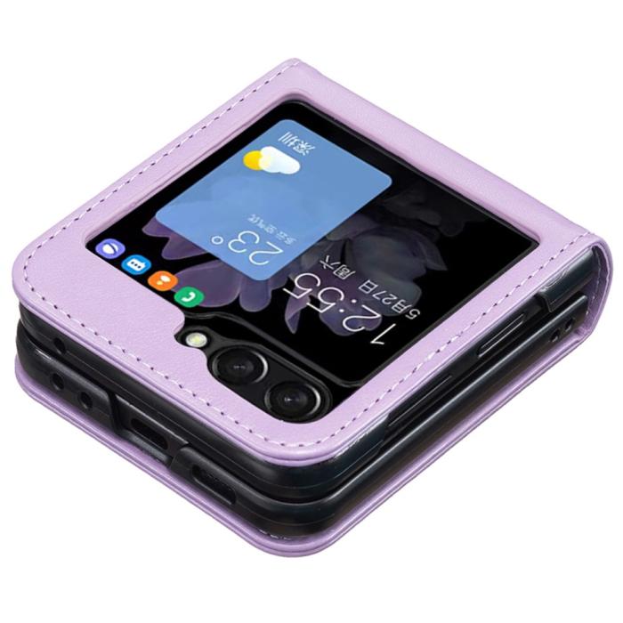 Bild 5,  Galaxy Z Flip 6 / 7 FE Skal Fjäril Textur Lila - Teknikhallen.se