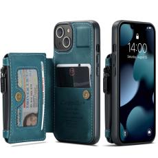 CASEME CASEME iPhone 13 Mini Skal Med Magnetisk Pl&aring;nbok Bl&aring; - Teknikhallen.se