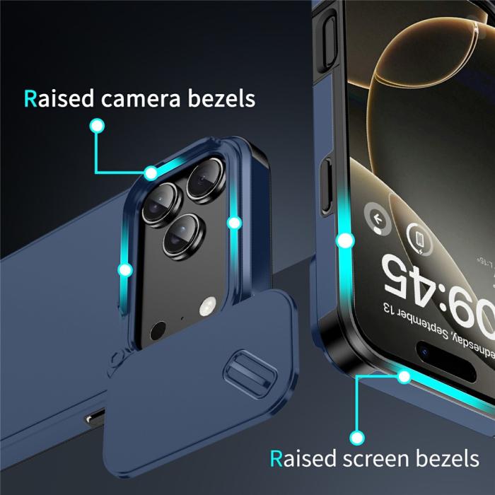 Bild 5,  iPhone 17 Pro Skal Hybrid Armor CamCover Blå - Teknikhallen.se
