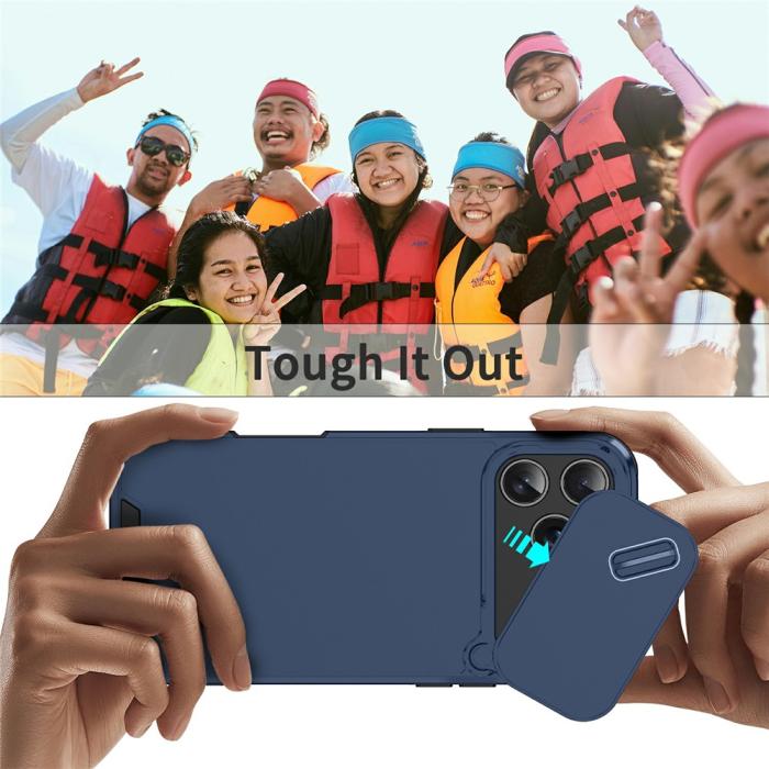 Bild 6,  iPhone 17 Pro Skal Hybrid Armor CamCover Blå - Teknikhallen.se