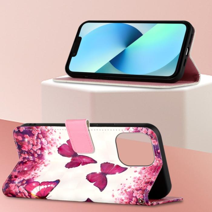 Bild 3,  iPhone 14 Pro Fodral Med Tryck Rosa Fjäril - Teknikhallen.se