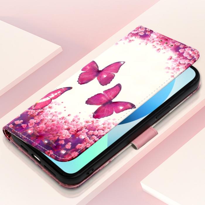 Bild 5,  iPhone 14 Pro Fodral Med Tryck Rosa Fjäril - Teknikhallen.se