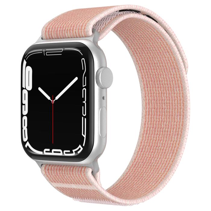 Bild 2, ColorPop Apple Watch 42/44/45/46/49 mm Armband Nylon Trail Loop Rosa - Teknikhallen.se