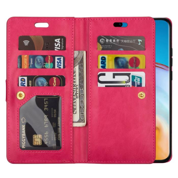 Bild 3,  Galaxy S23 Ultra Fodral Multifunktionell Med Frontficka Rosa - Teknikhallen.se