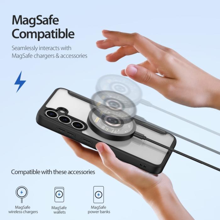 Bild 3, DUX DUCIS DUX DUCIS Samsung Galaxy S25 Fodral MagSafe Skin X Pro Svart - Teknikhallen.se