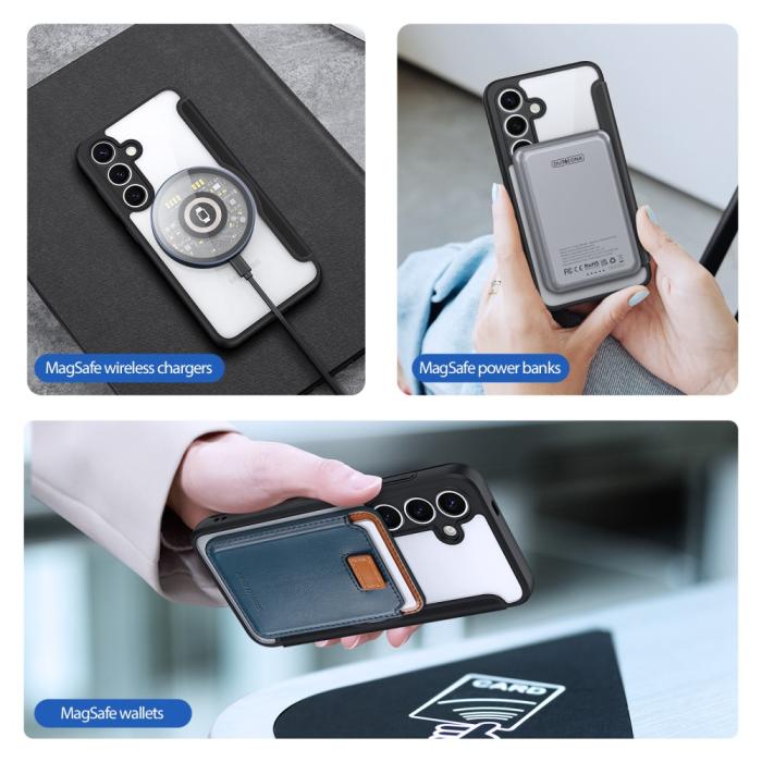 Bild 5, DUX DUCIS DUX DUCIS Samsung Galaxy S25 Fodral MagSafe Skin X Pro Svart - Teknikhallen.se