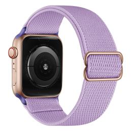  Nylon Armband Justerbart Apple Watch 42/44/45/49 mm Ljus Lila - Teknikhallen.se