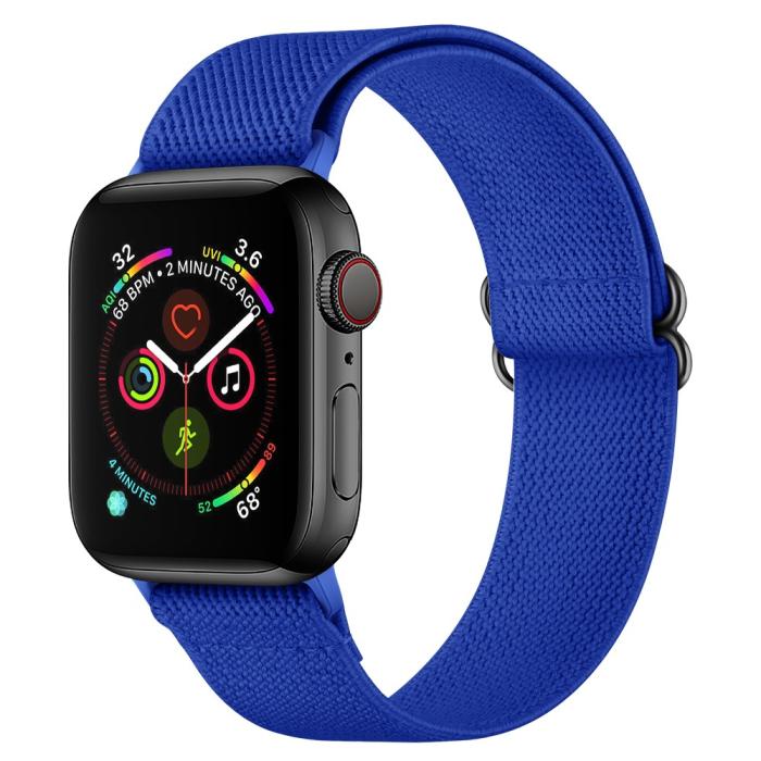 Bild 4,  Nylon Armband Justerbart Apple Watch 42/44/45/46/49 mm Blå - Teknikhallen.se