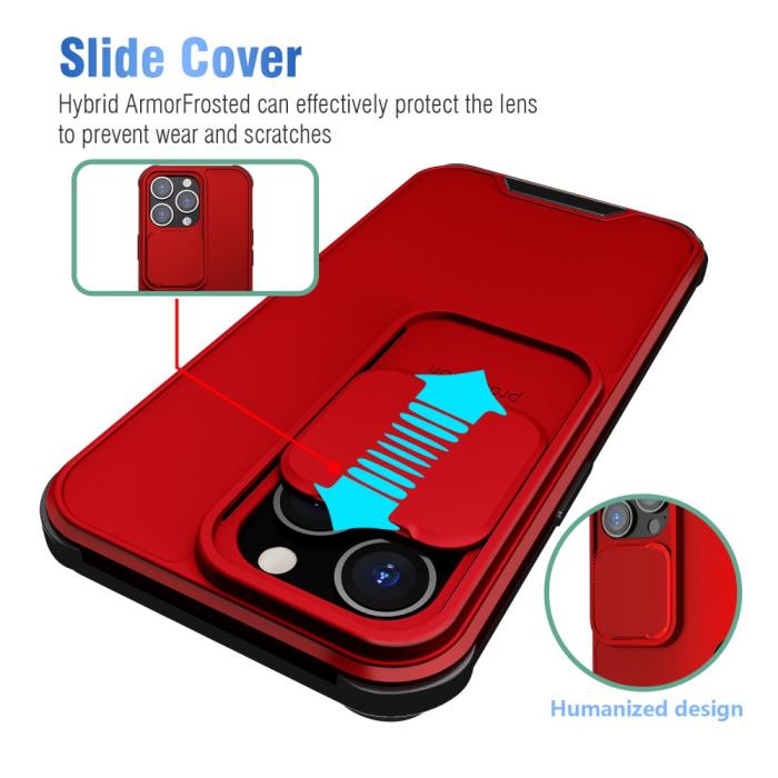 Bild 6,  iPhone 13 Pro - CamShield Hybrid Skal - Röd - Teknikhallen.se