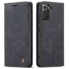 CASEME CASEME Samsung Galaxy S22 Plus Fodral Retro L&auml;der Svart - Teknikhallen.se