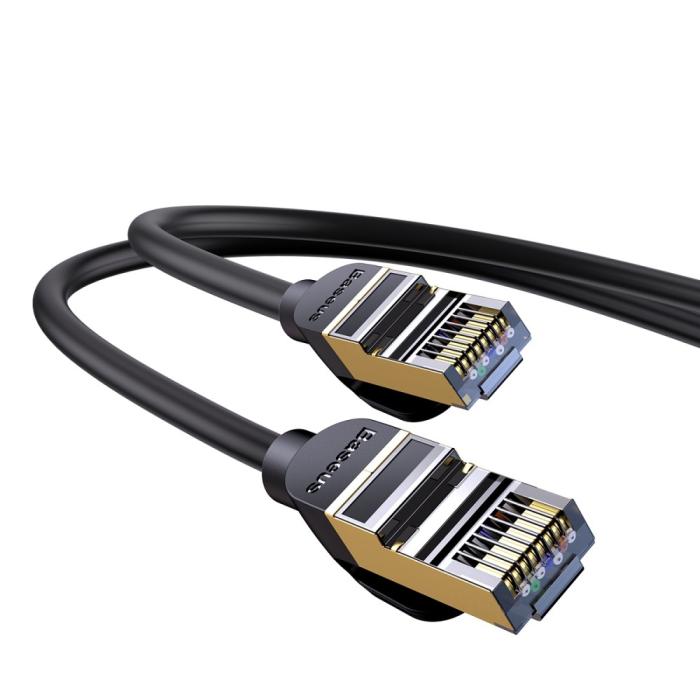 Bild 2, BASEUS Baseus 50cm Cat7 RJ45 Nätverkskabel Svart - Teknikhallen.se