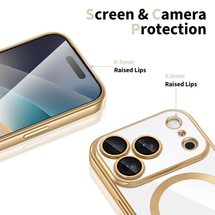 Bild 3, Tech-Protect Tech-Protect iPhone 17 Pro Skal MagSafe MagFlex Shiny Gold - Teknikhallen.se