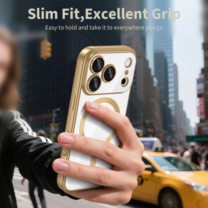 Bild 4, Tech-Protect Tech-Protect iPhone 17 Pro Skal MagSafe MagFlex Shiny Gold - Teknikhallen.se