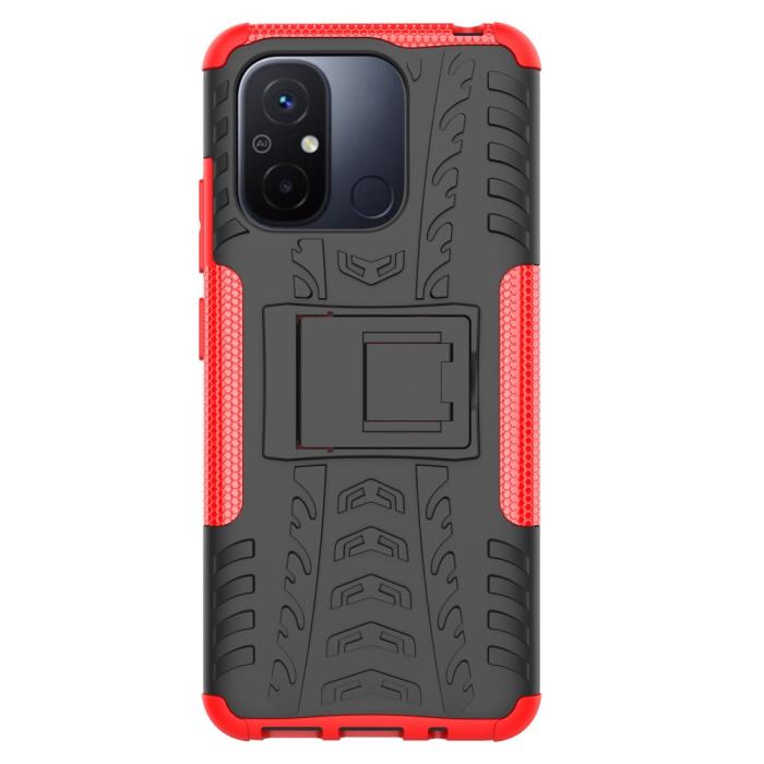 Bild 3,  Xiaomi Redmi 12C 4G Skal Ultimata Stöttåligt med Stöd Röd - Teknikhallen.se