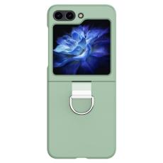 Galaxy Z Flip 6 / 7 FE Skal Skin Touch Ringh&aring;llare Gr&ouml;n - Teknikhallen.se