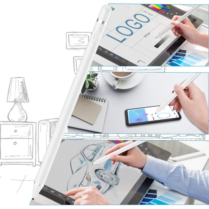 Bild 2, Tech-Protect Tech-Protect Active Stylus Touchpenna Vit - Teknikhallen.se