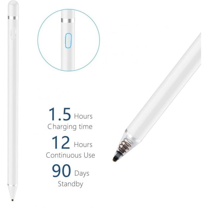 Bild 4, Tech-Protect Tech-Protect Active Stylus Touchpenna Vit - Teknikhallen.se