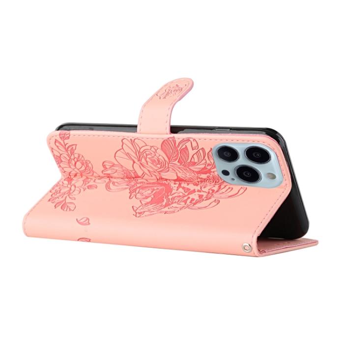 Bild 5,  iPhone 14 Pro Fodral Tiger Tryck Roséguld - Teknikhallen.se