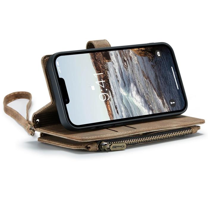 Bild 4, CASEME CASEME iPhone 15 Plus Multifunktionellt Fodral Brun - Teknikhallen.se