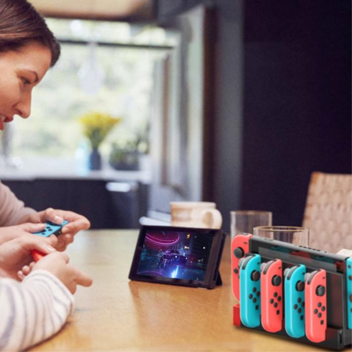 Bild 4, iPega iPega Nintendo Switch LED Laddstation För Ställ och 4x Joy-Con - Teknikhallen.se