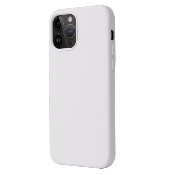 Bild 2,  iPhone 15 Pro Max Skal Liquid Silikon Vit - Teknikhallen.se