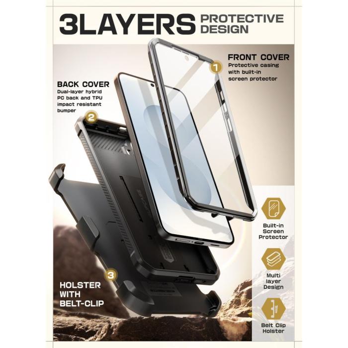 Bild 5, Supcase Supcase Samsung Galaxy S25 FE Skal Unicorn Beetle Pro Svart - Teknikhallen.se