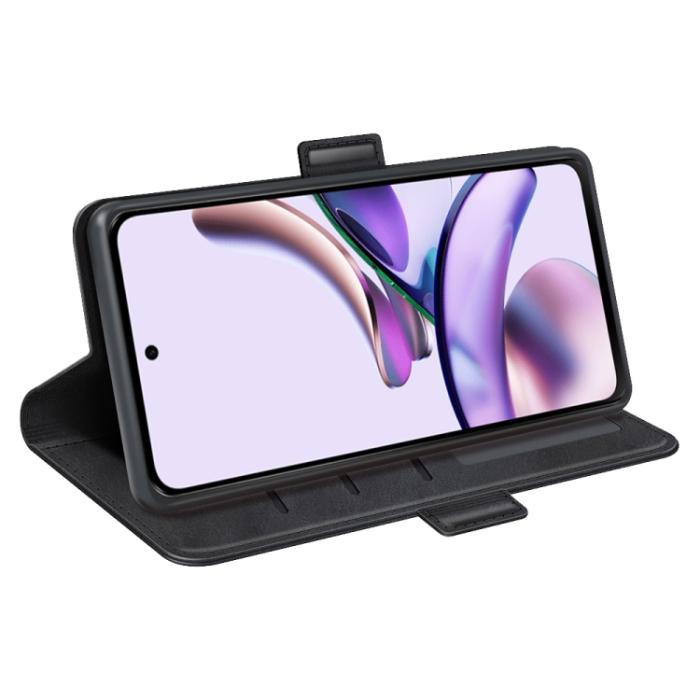 Bild 5,  Motorola Moto E13 Fodral Magnetisk Stängning Svart - Teknikhallen.se