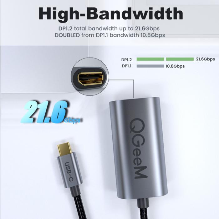 Bild 3,  USB-C Thunderbolt3 till DisplayPort Hona Adapter 4K 60Hz Blå - Teknikhallen.se