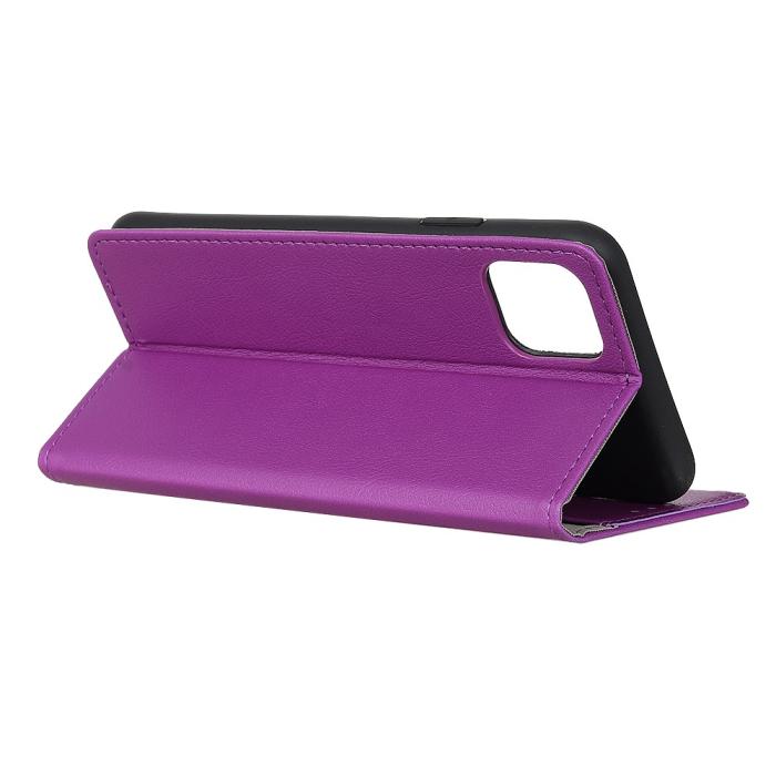 Bild 5,  iPhone 12 Mini - Läder Fodral - Lila - Teknikhallen.se