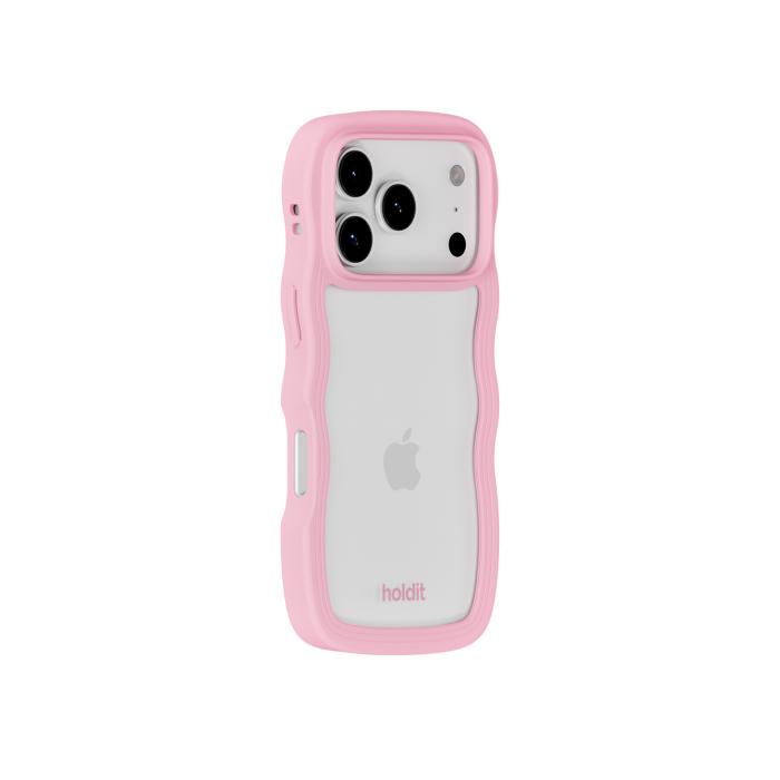 Bild 3, holdit holdit iPhone 17 Pro Mobilskal Wavy Pink/Transparent - Teknikhallen.se