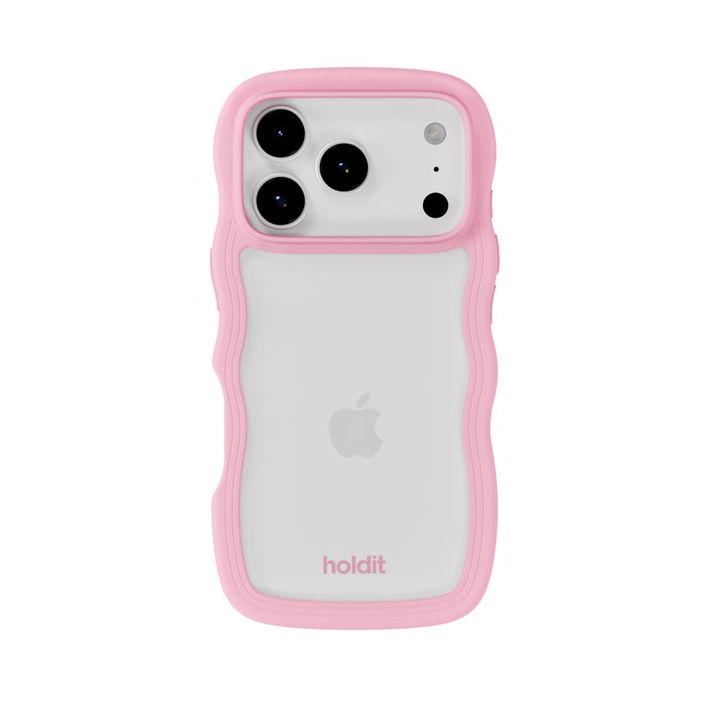 holdit holdit iPhone 17 Pro Mobilskal Wavy Pink/Transparent - Teknikhallen.se