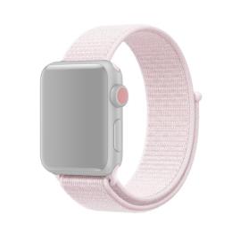  Nylon Loop Armband Justerbart Apple Watch 42/44/45/49 mm Ljus Rosa - Teknikhallen.se